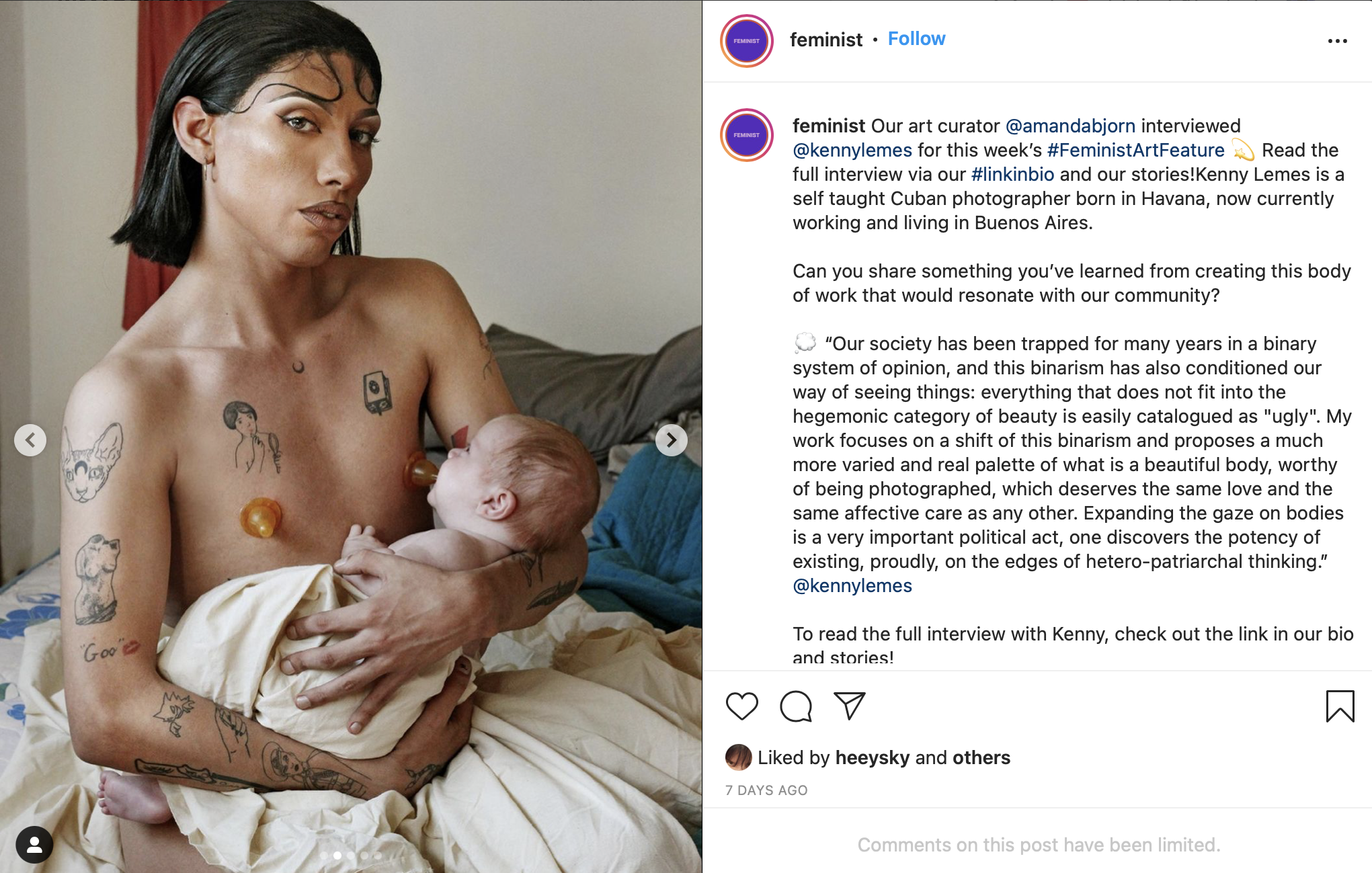 Baby Used as Breastfeeding Prop With Male In Disturbing 'Binary Shifting'  Art