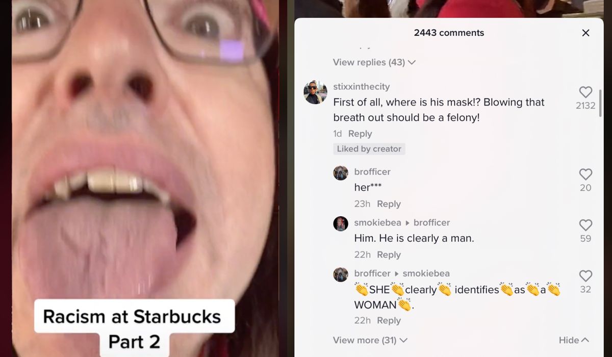 Viral Videos Show Trans-Identified Male Going on Racist Rant at Starbucks